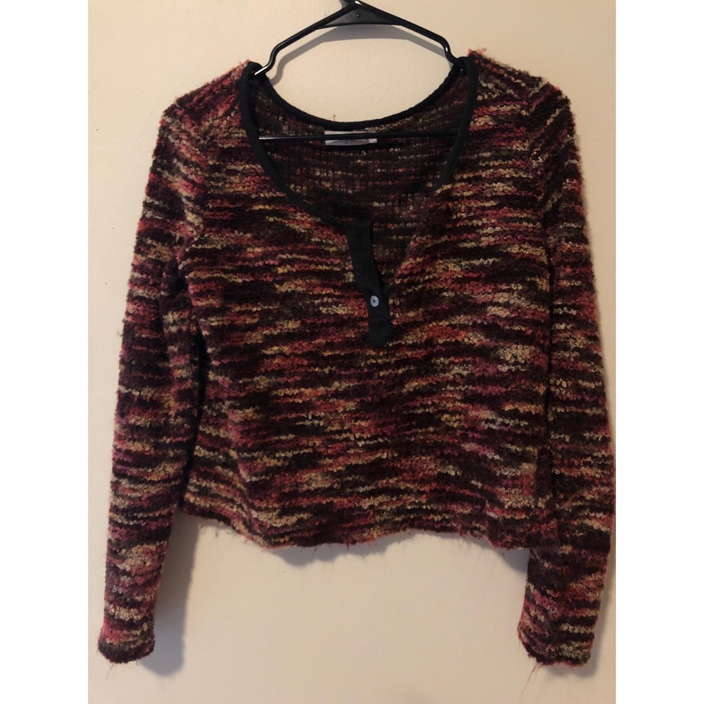 Multicolored crop sweater